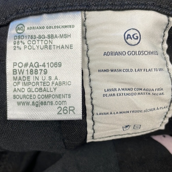 NWT AG Adriano Goldschmied Studded Isabelle High Rise Straight Leg Crop Jeans 26 - Picture 14 of 16